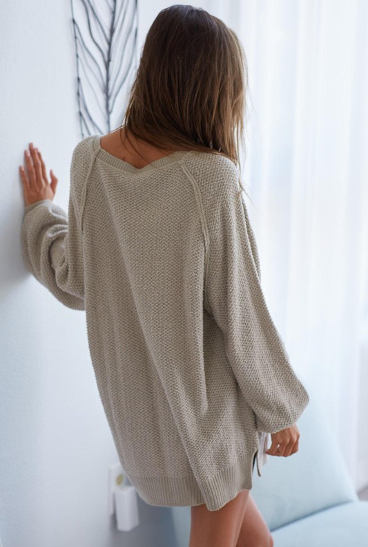 Taupe Crew Neck Pullover