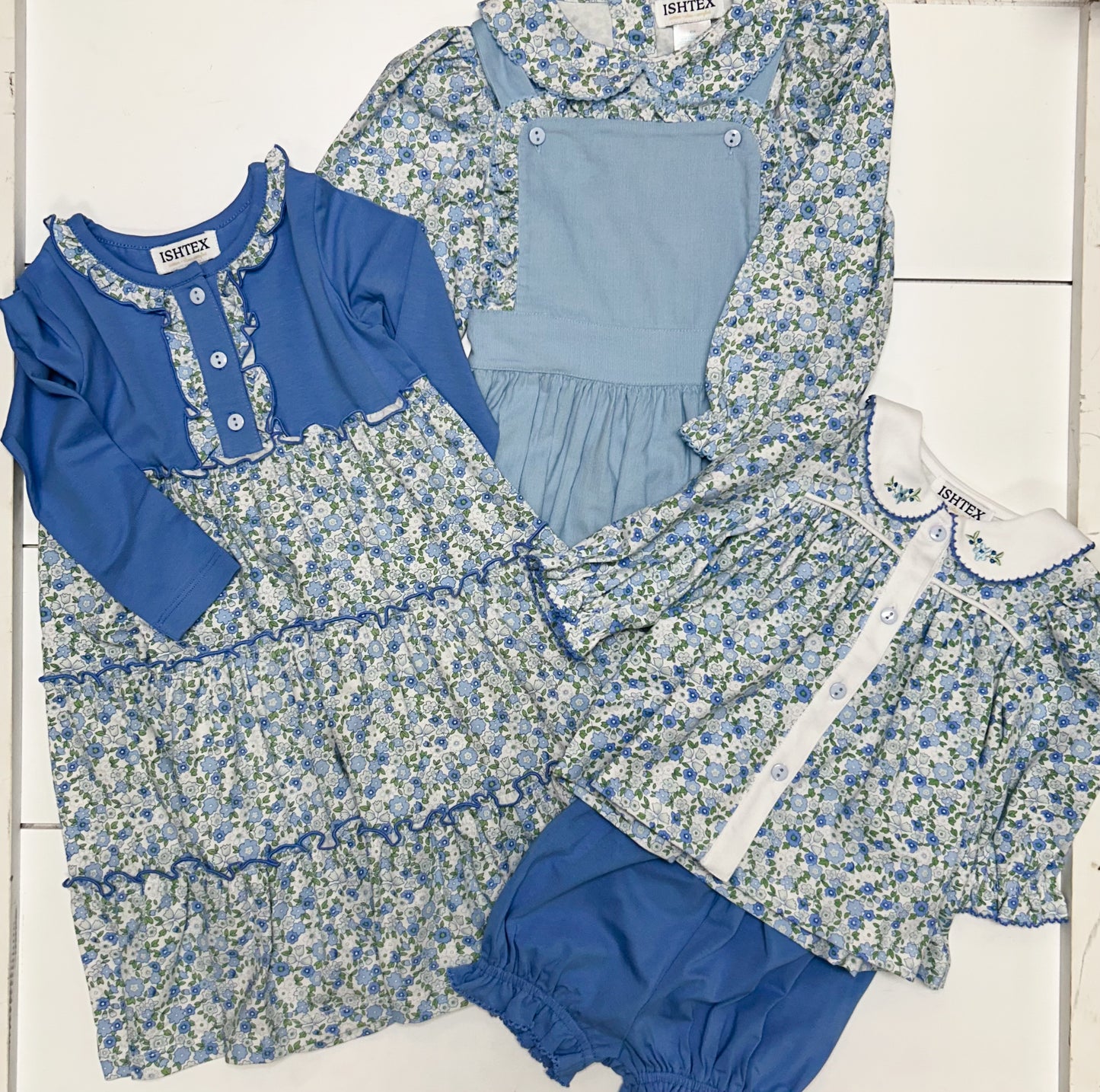 Ishtex Blue Flower Jumper Set