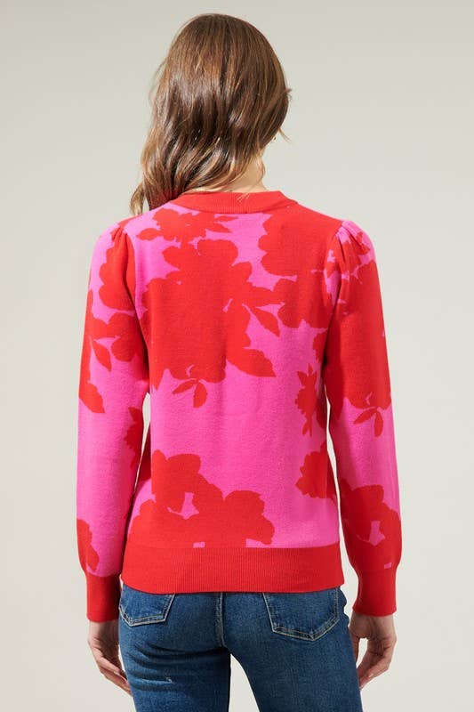 Crocket Floral High Neck Sweater