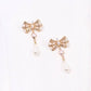 Daniel Pearl Bow Drop Earring GOLD