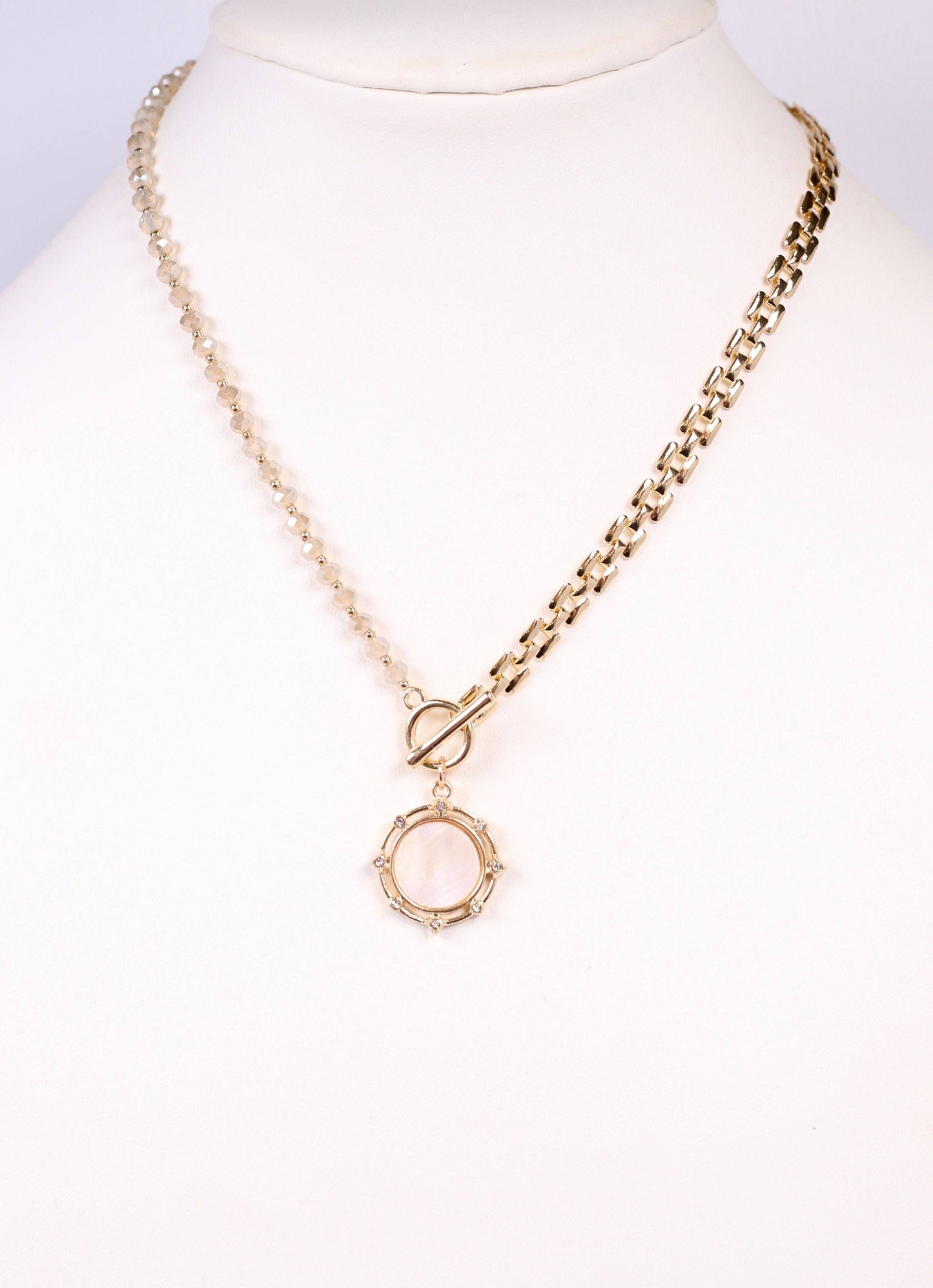 McKeen Charm Toggle Necklace GOLD