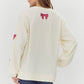 Ribbon Sequin Patch Sweatshirt