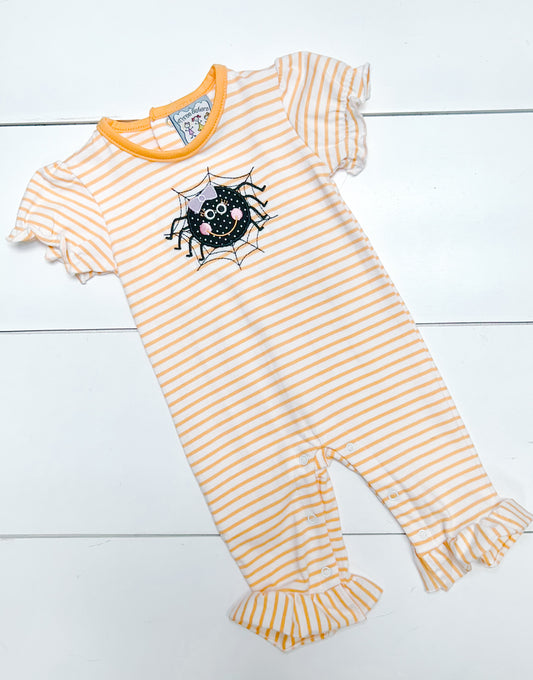 Three Sisters Spider Appliqué Girls Romper