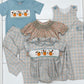 Three Sisters Pumpkin Smocked Boys Bubble