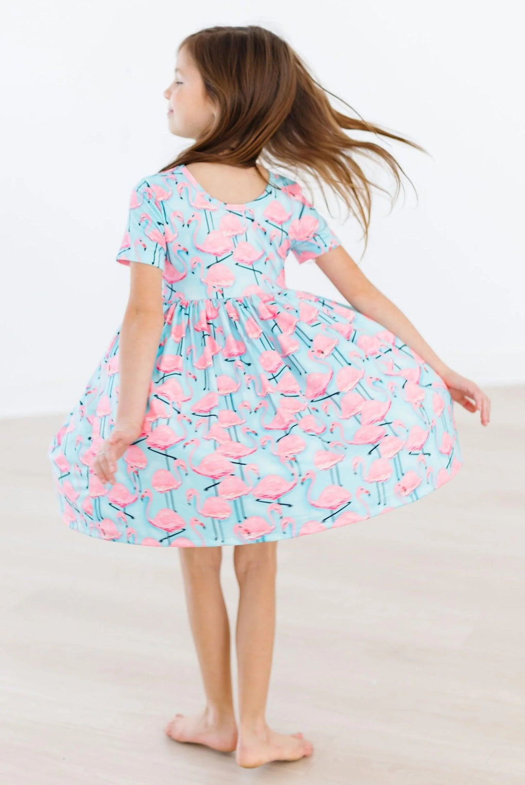 MR Pretty in Pink Flamingos Twirl Dress