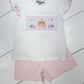 Birthday Smocked Shorts Set Pink