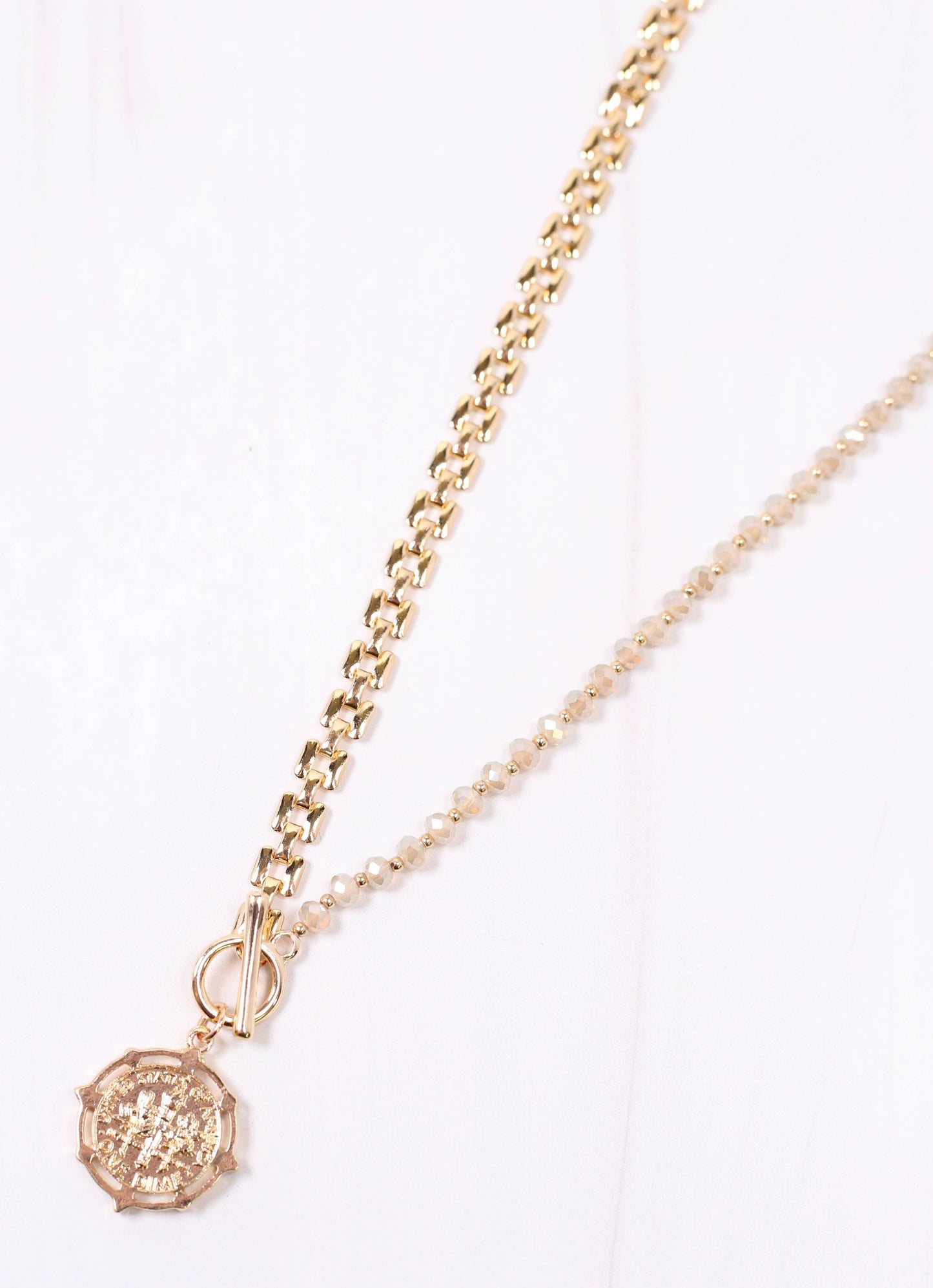 McKeen Charm Toggle Necklace GOLD