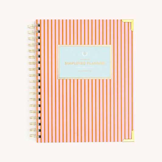 2024-2025 Weekly, Simplified Planner, Cabana Pinstripe