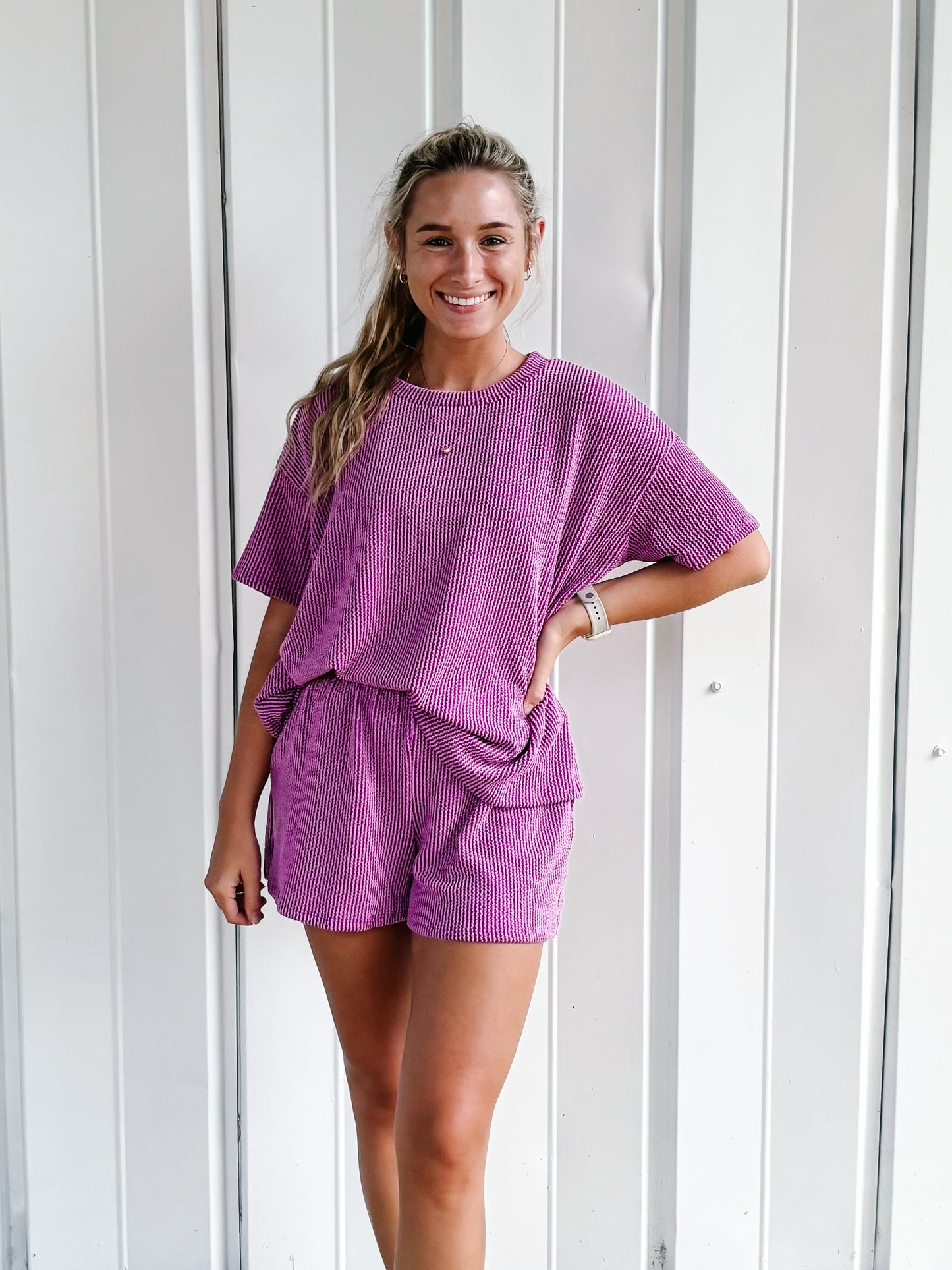 Everyday Comfy Rib Top and Short Set