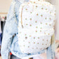 Cream Rose Print Backpack