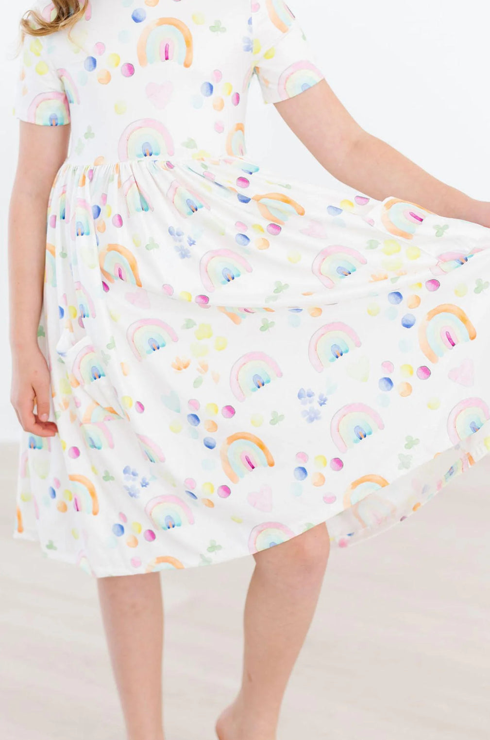 MR Watercolor Rainbow Twirl Dress