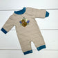 Three Sisters Turkey Appliqué Boys Romper