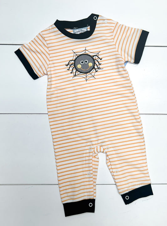 Three Sisters Spider Appliqué Boys Romper