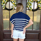 Navy Striped Top