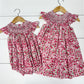 Jane Pink Floral Smocked Bubble