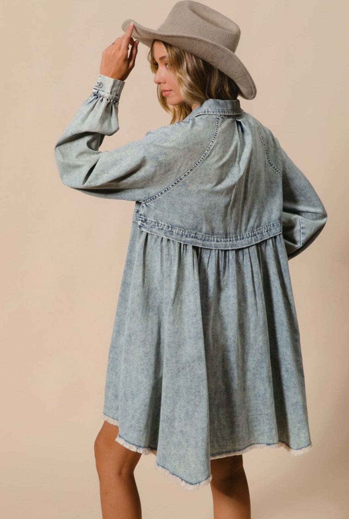 Mineral Washed Denim Dress