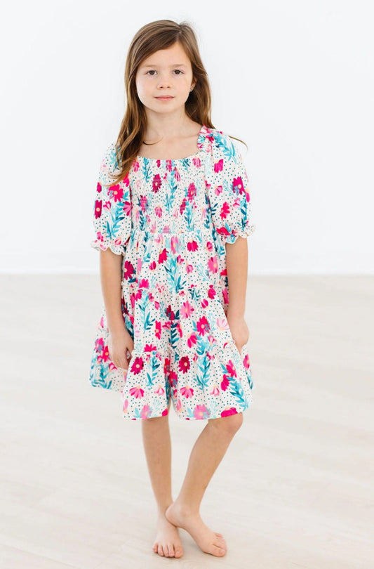 MR Dots and Daisies Smocked Dress