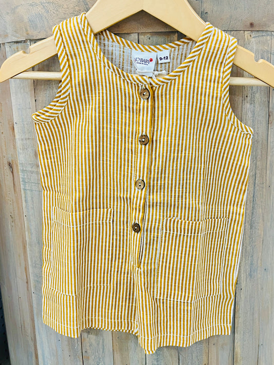 Striped Linen Romper