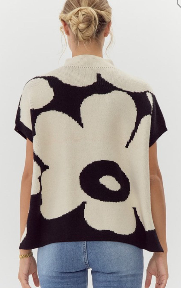 Ivory/Black Sweater