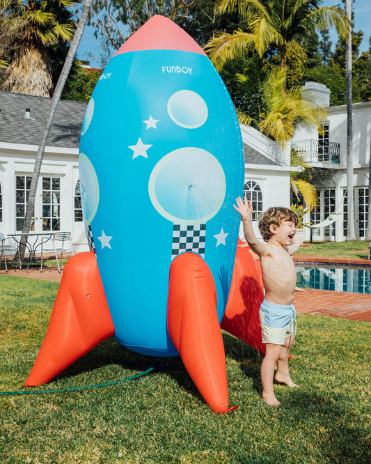 Inflatable Backyard Rocketship Sprinkler