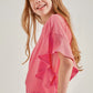 Girls Ruffled Top Candy Rose