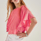 Girls Ruffled Top Candy Rose