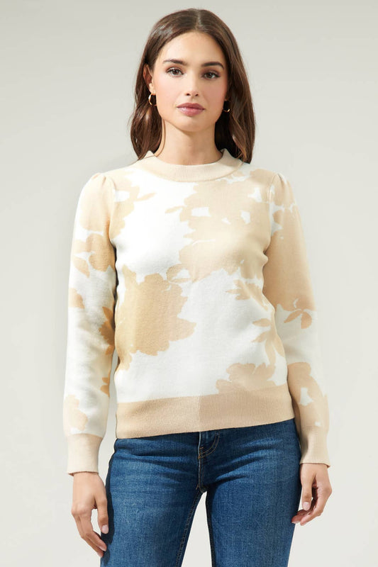 Crocket Floral High Neck Sweater