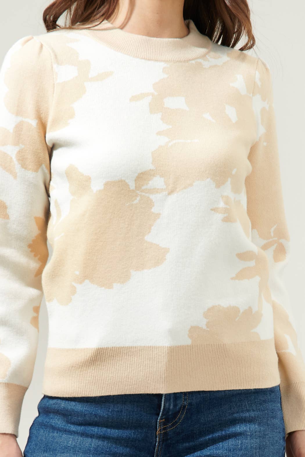 Crocket Floral High Neck Sweater