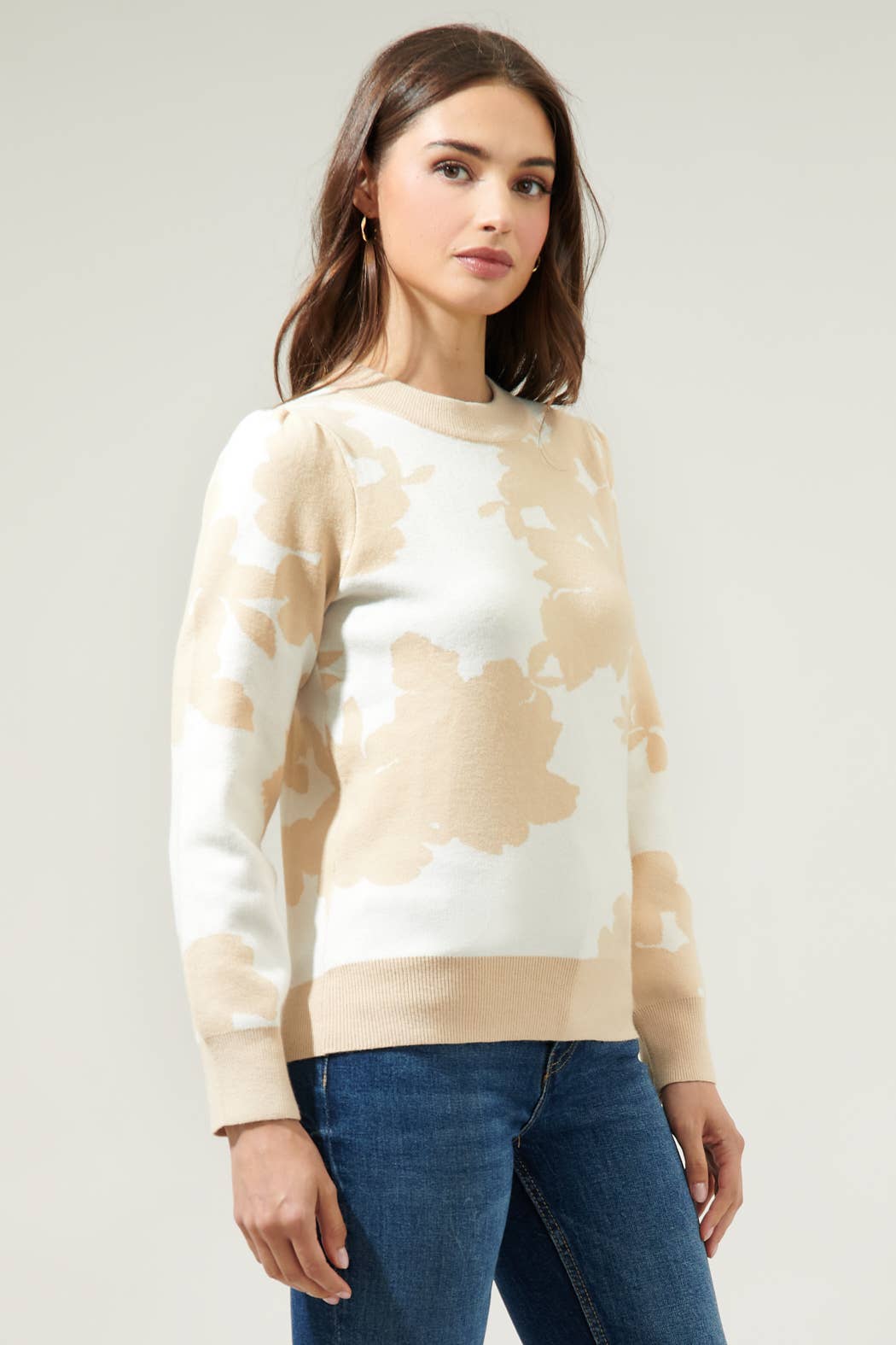 Crocket Floral High Neck Sweater